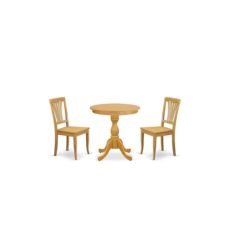 East West Furniture 3-Pc Kitchen Table Set
