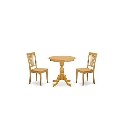 East West Furniture 3-Pc Kitchen Table Set