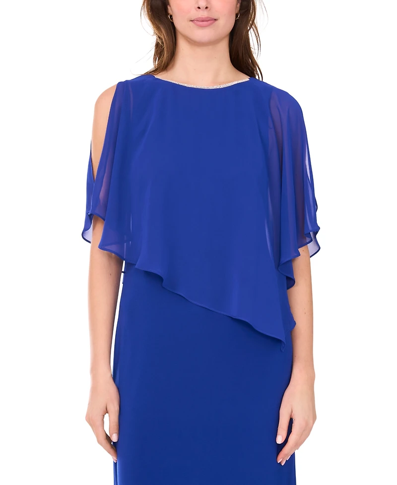 Msk Women's X Back Overlay Maxi Dress