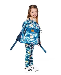 Deux par Deux Girl Little Kids Backpack Green Cat Print - Toddler|Child