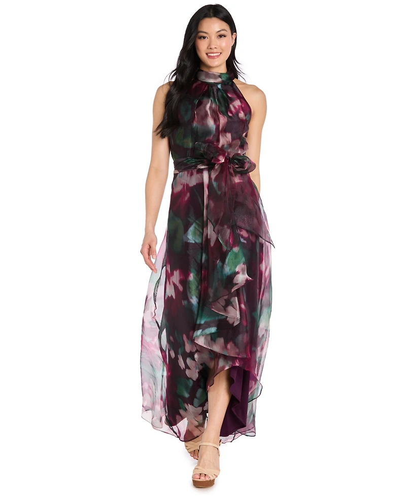 R & M Richards Women's Halter Neck Long Dress