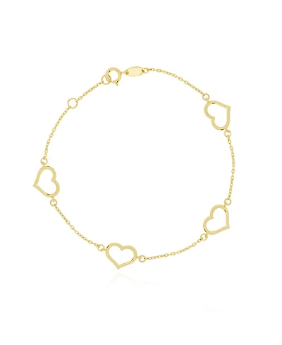 The Lovery Gold Open Heart Station Bracelet 14K Gold