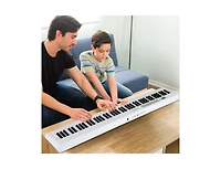 88-Key Foldable Electric Keyboard Piano with Wireless Midi and Dual Speakers