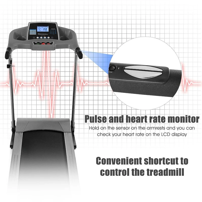 Electric Motorized Folding Treadmill for Home Fitness and Running
