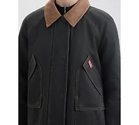 Hunter Women's Short Faux Fur-Lined Waxed Jacket