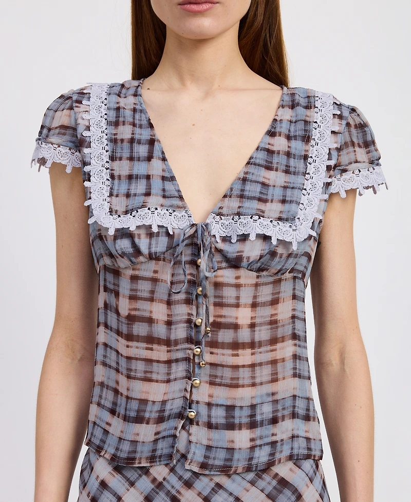 En Saison Women's Briar Short Sleeve Top
