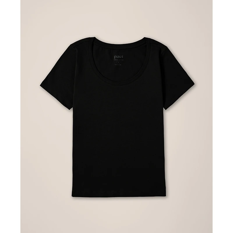 Pact Organic Cotton Softspun Scoop Neck Tee