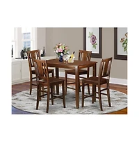 East West Furniture 5 Pc counter height pub set - high Table and 4 Kitchen Chairs