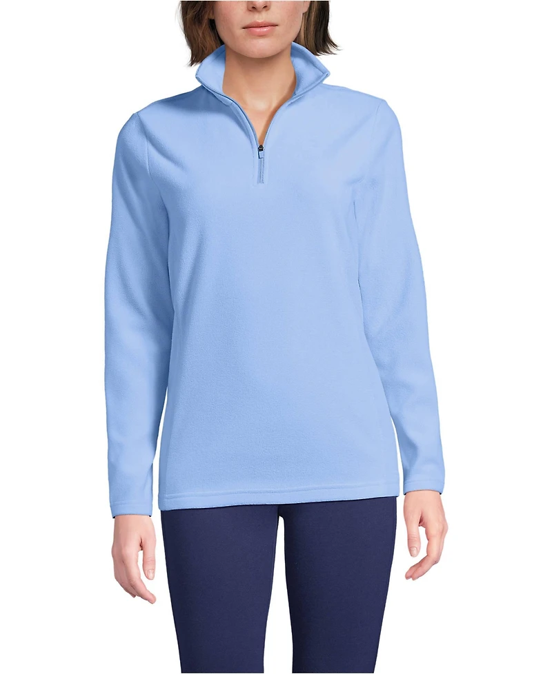 Lands' End Women's Tall Fleece Quarter Zip Pullover Jacket