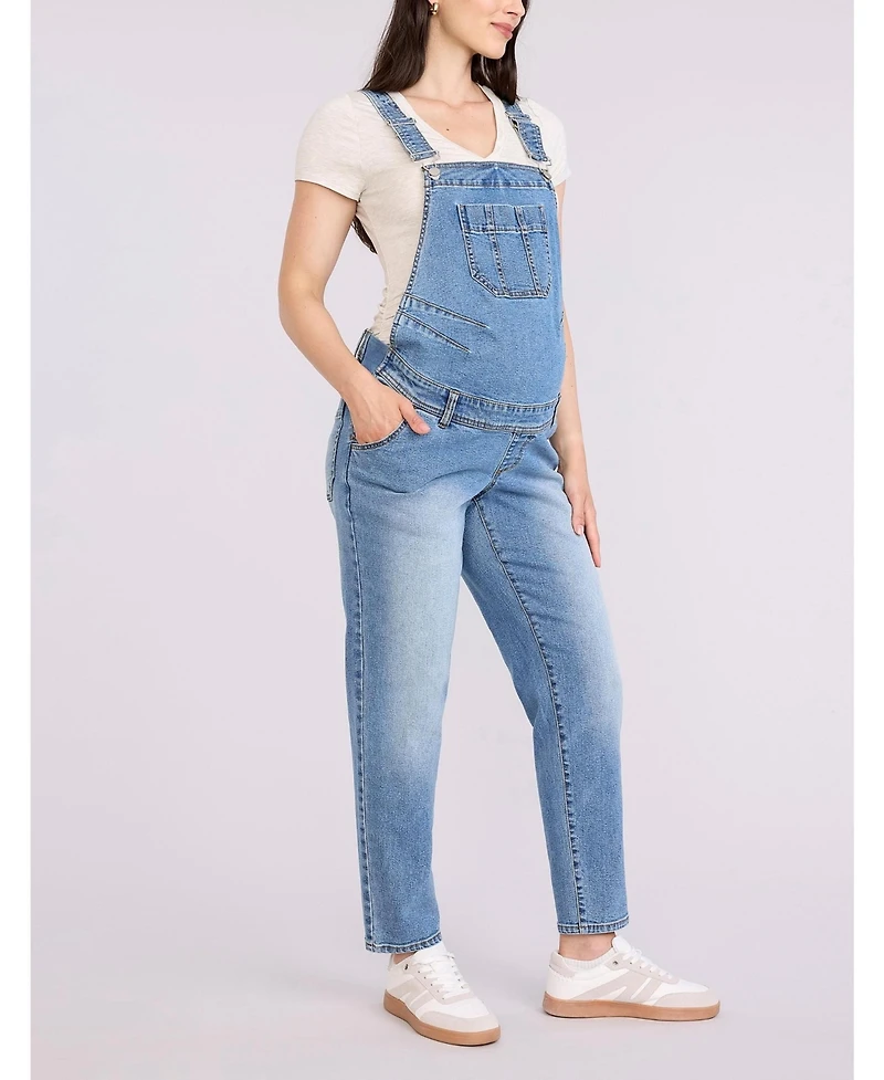 Motherhood Maternity Women's Relaxed Fit Denim Overall