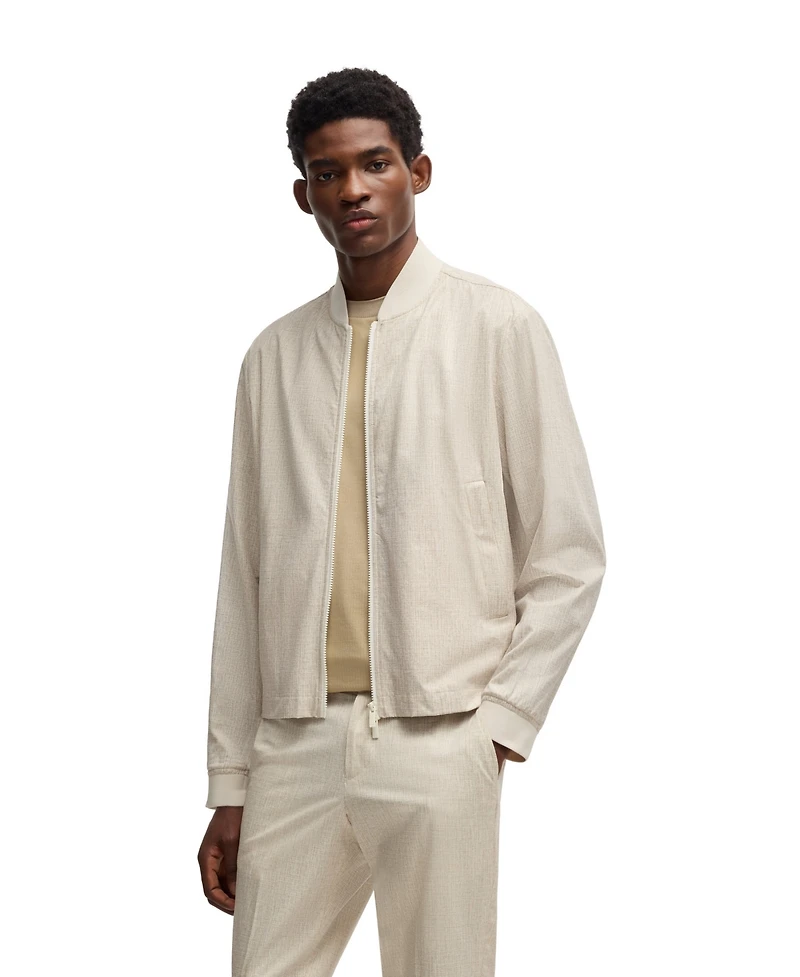 Boss by Hugo Men's Two-Way Zip Water-Repellent Packable Jacket