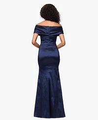 Betsy & Adam Women's Taffeta Off-The-Shoulder Dress