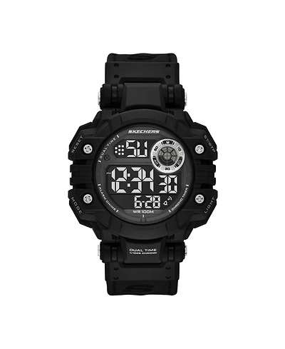 Skechers Men's Allenford Digital, Black Polycarbonate Watch