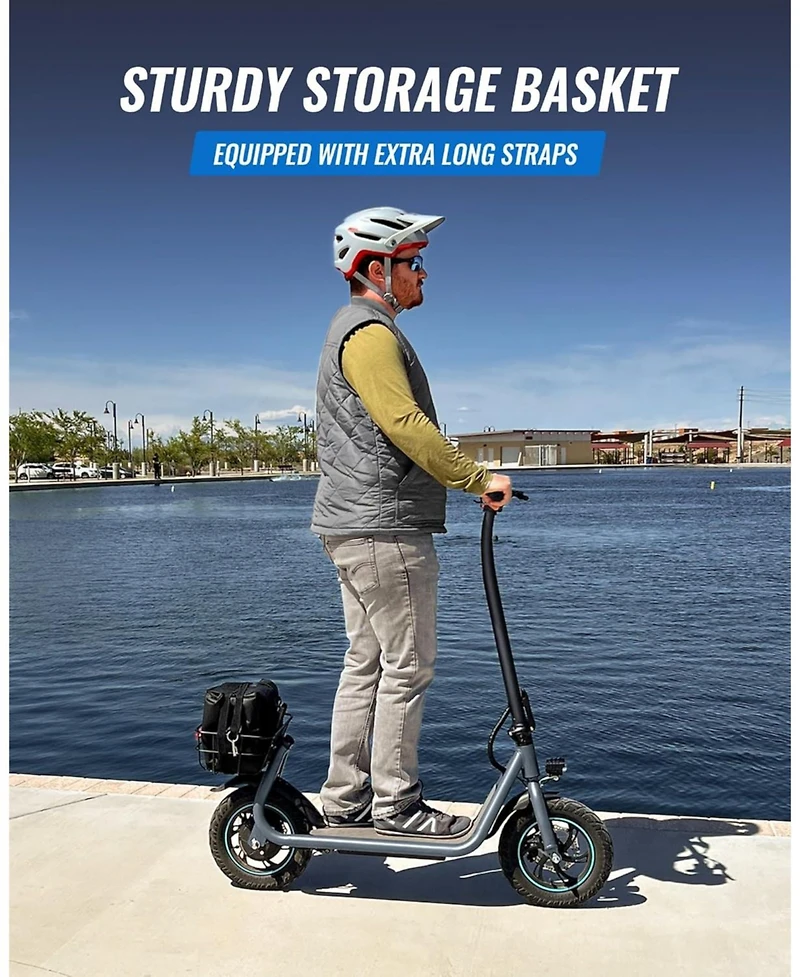 Urbanmax Foldable Electric Scooter, 550W Motor, 18.6 Mph Max Speed, 20 Miles Range