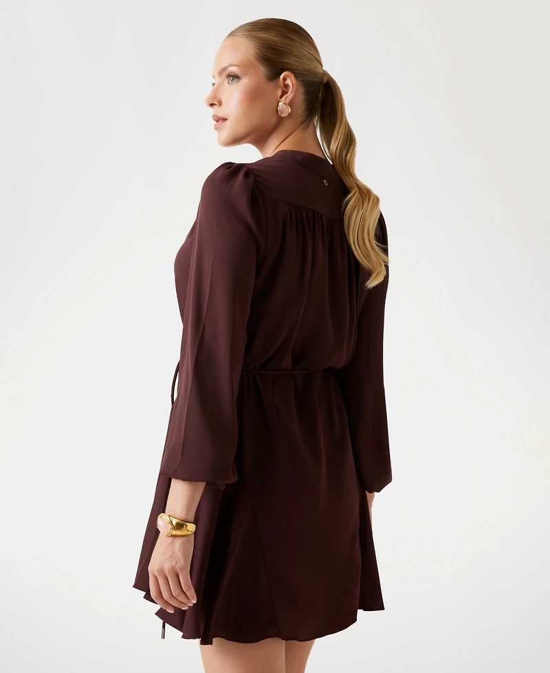 Guess Women's Wanda Long Sleeve Flare Dress