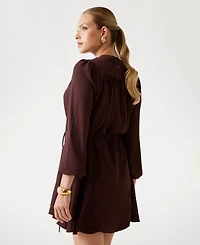 Guess Women's Wanda Long Sleeve Flare Dress