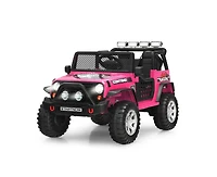 12V Kids Electric Ride-On Truck with Remote Control and Operation Lever - Pink