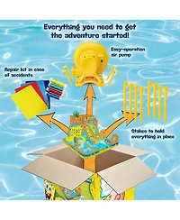 Sunny & Fun SpongeBob Mega Climb N Go Inflatable Water Slide with Climbing Wall, 2 Slides & More
