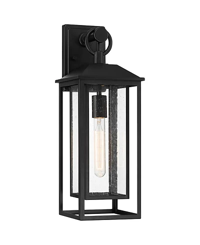 John Timberland Califa 20" High Traditional Outdoor Wall Light Fixture Mount Porch House Exterior Outside Lantern Weatherproof Black Glass Shade