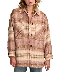Lucky Brand Women's Oversized Plaid Shirt Jacket