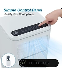 Gaomon 10,000 Btu Portable Air Conditioner - Quiet Cooling, Fan & Remote, Timer, Easy Installation, White, Cools up to 450 Sq. Ft