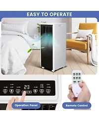 gaomon 8000 Btu Portable Air Conditioner - 3-in-1 Unit with Dehumidifier & Fan Cools 350 Sq.Ft (Includes Vent Kit for Bedroom/Rv/Apartment)