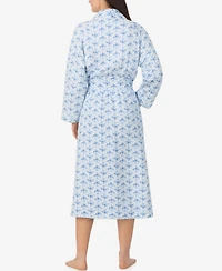 Eileen West Women's Long Sleeve Diamond Quilt Ballet Wrap Robe