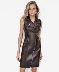 Dkny Women's Sleeveless Collared Sheath Dress