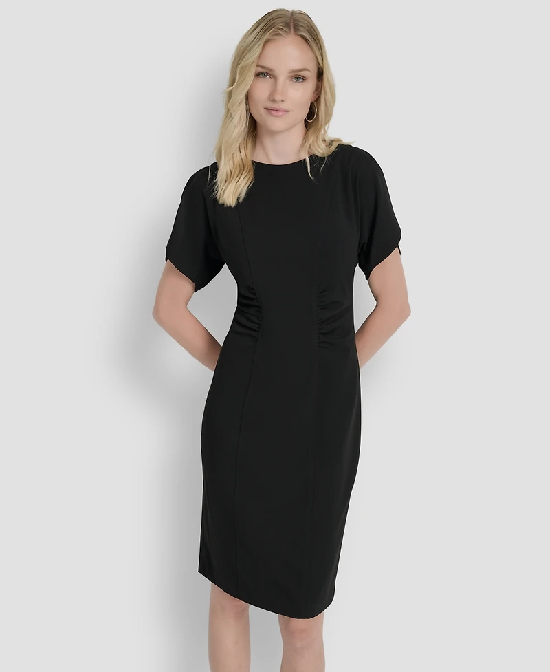 Dkny Women's Short Sleeve Crew Neck Sheath Dress