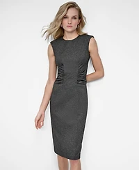 Dkny Women's Sleeveless Crew Neck Sheath Dress