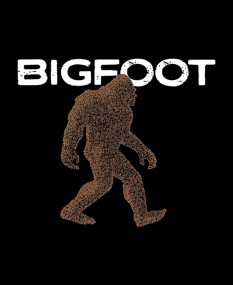 La Pop Art Plus Bigfoot Word V-Neck T-Shirt