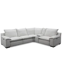Borsi 5-Pc. Sectional with Power Recliners & 1 Console