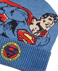 Bioworld Big Boys Superman 2-Piece Hat and Gloves Set