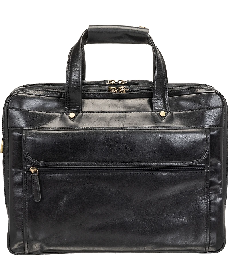 Mancini Men's Triple Compartment Briefcase