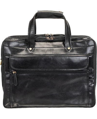 Mancini Men's Triple Compartment Briefcase
