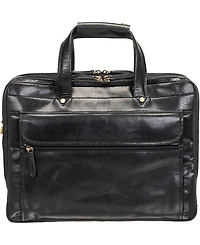 Mancini Men's Triple Compartment Briefcase