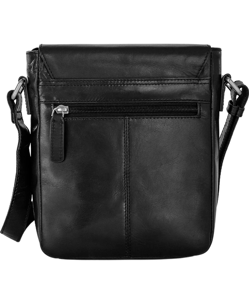 Mancini Men's On-the-Go Leather Crossbody Bag