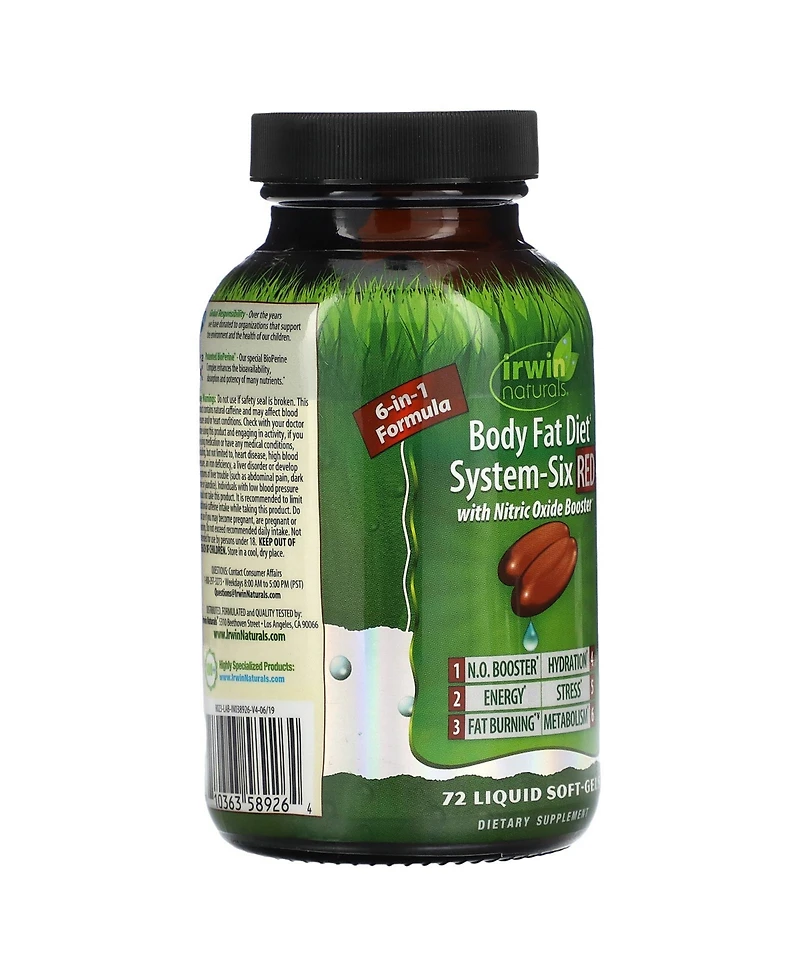 Irwin Naturals Body Fat Diet System-Six Red