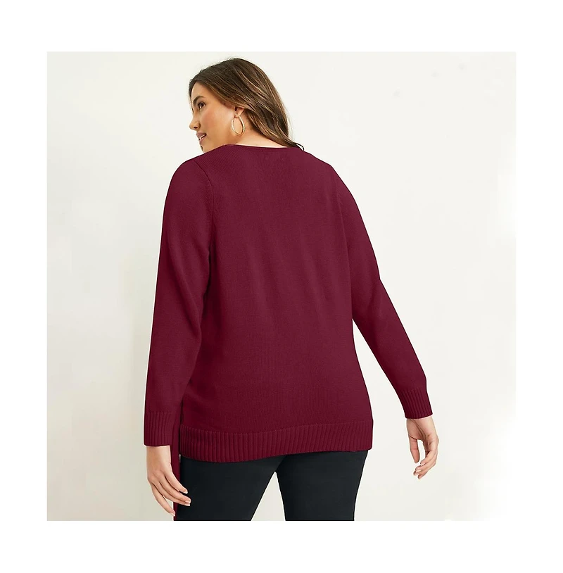June + Vie Women's June + Vie Wrap-Front Cardigan