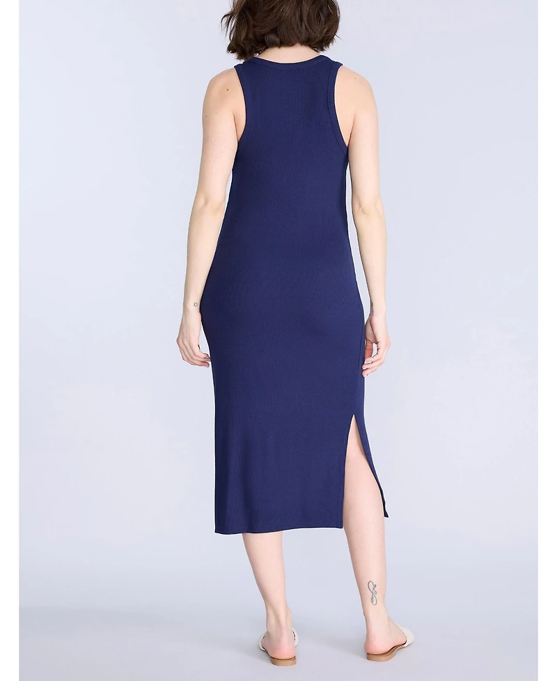 Motherhood Maternity Crew Neck Sleeveless Racerback Midi Dress