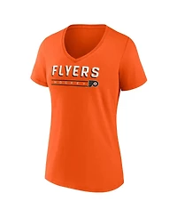 Fanatics Women's Orange Philadelphia Flyers V-Neck T-Shirt
