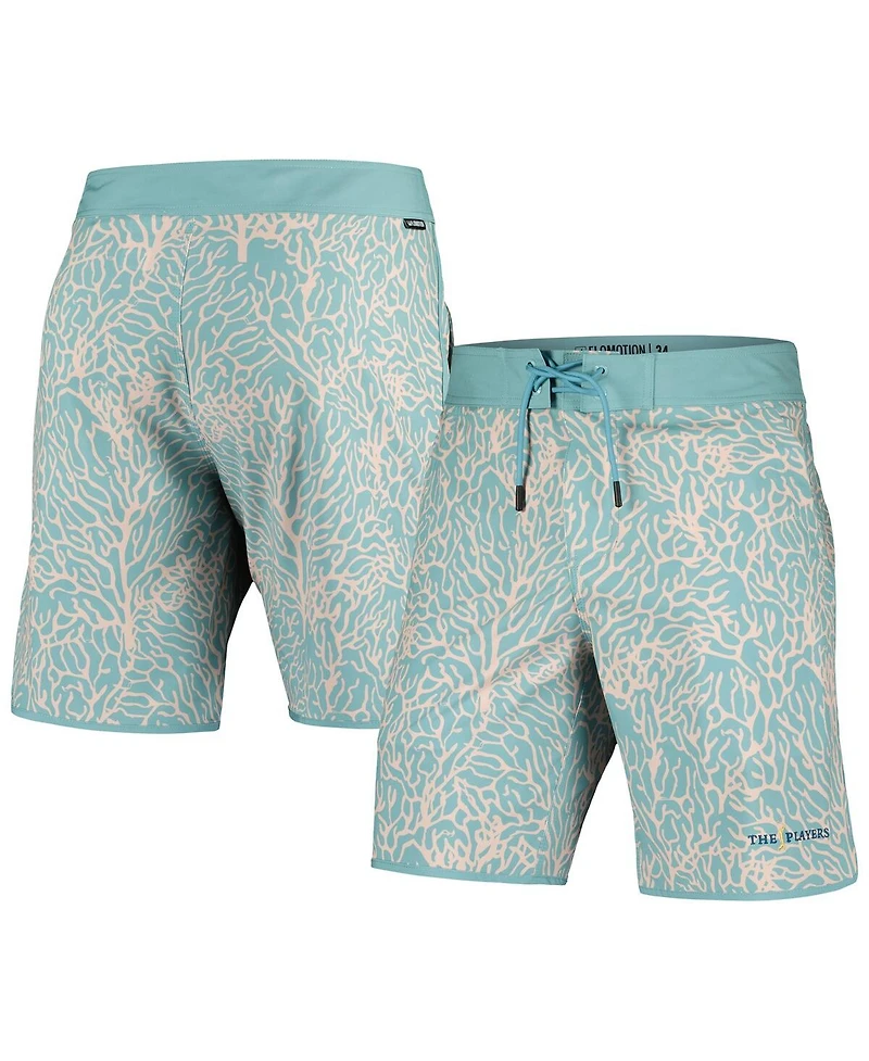 Flomotion Men's Blue The Players Coral Reef Board Shorts