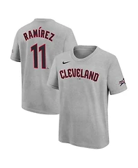 Nike Big Boys and Girls Jose Ramirez Heather Gray Cleveland Guardians 2025 Mlb All-Star Edition Name Number T-Shirt