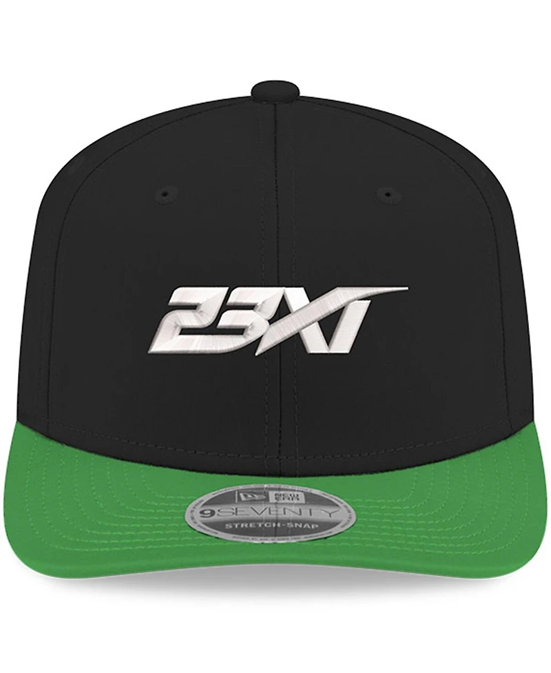 New Era Men's Black/Green 23XI Racing 9SEVENTY Team Adjustable Hat
