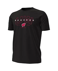 Under Armour Men's Black Wisconsin Badgers Overlay Performance T-Shirt