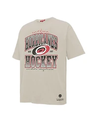 Mitchell & Ness Women's Cream Carolina Hurricanes Dump Chase Boyfriend T-Shirt