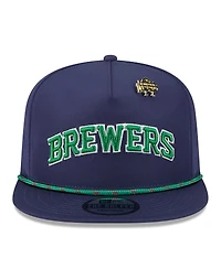 New Era Men's Navy Milwaukee Brewers 2025 Big League Chew Golfer Snapback Hat