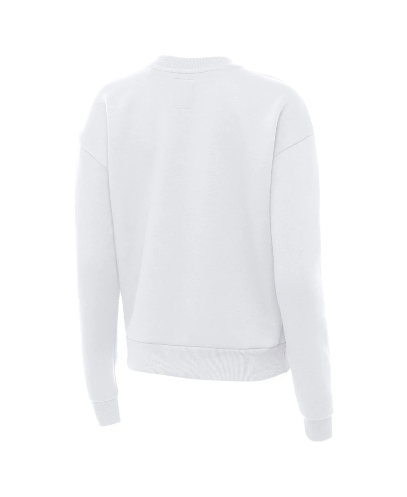 Antigua Women's White Kansas City Chiefs Victory Pullover Sweatshirt