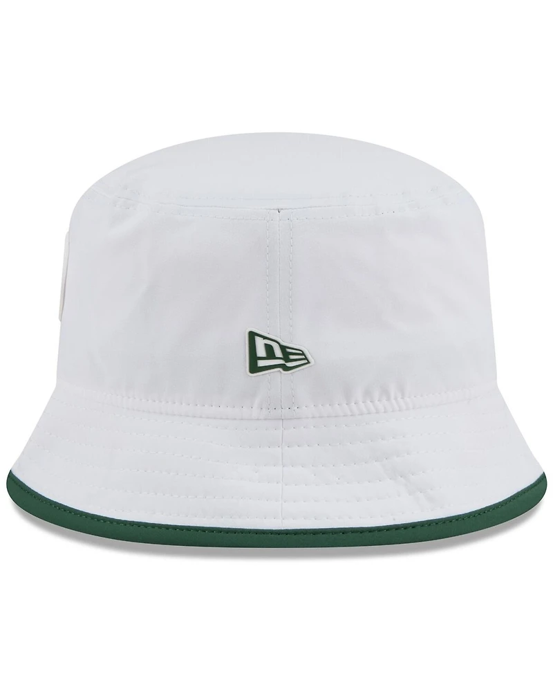 New Era Men's White Green Bay Packers 2025 Nfl Training Camp Stretch Bucket Hat