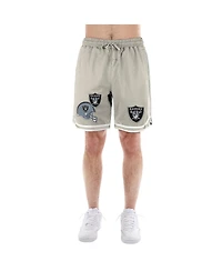 New Era Men's Light Beige Las Vegas Raiders Stone Multi Patch Shorts
